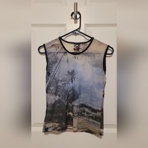 Aaron Chang Beach Scene Top & Skirt